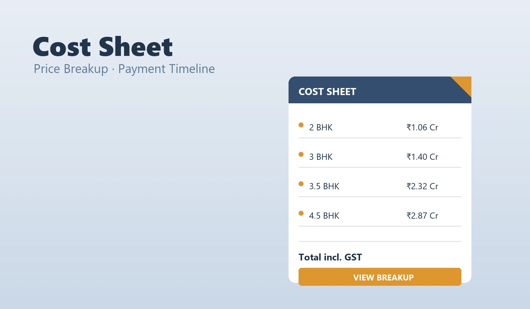 Cost Sheet